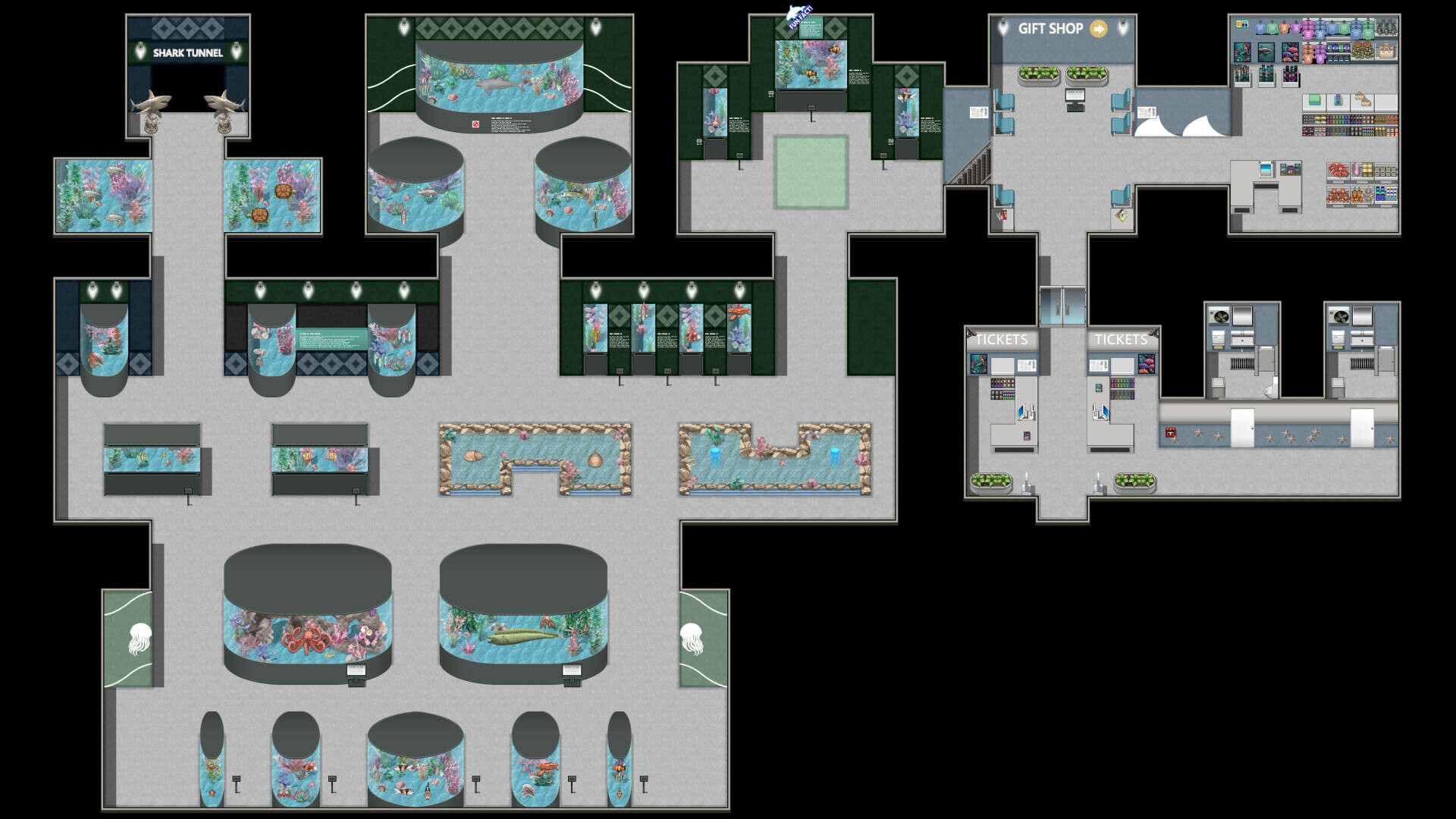 RPG Maker MZ - KR Aquarium Tileset Featured Screenshot #1