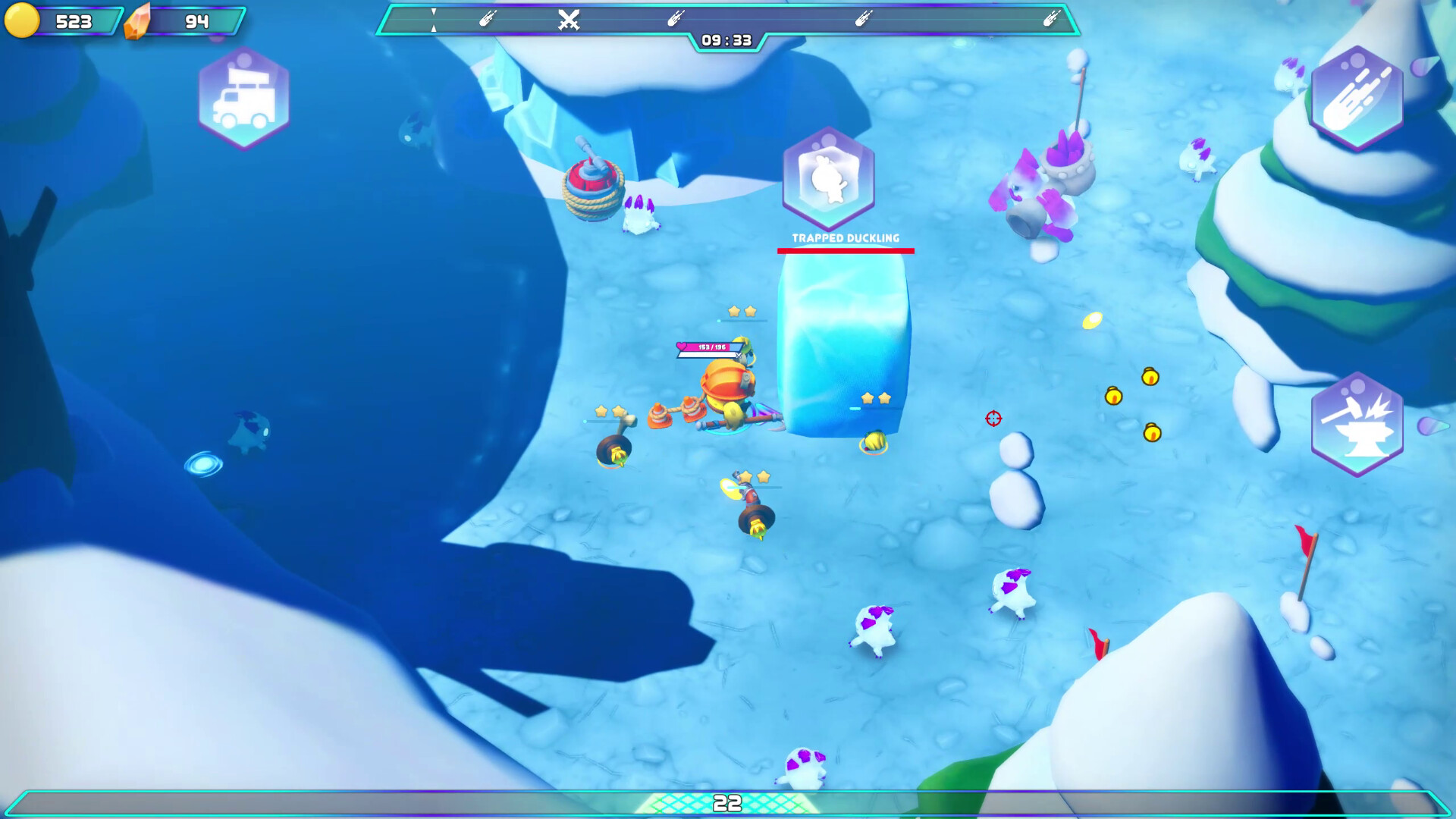 Dino-Ducks Mayhem Demo - Gráficos y efectos visuales