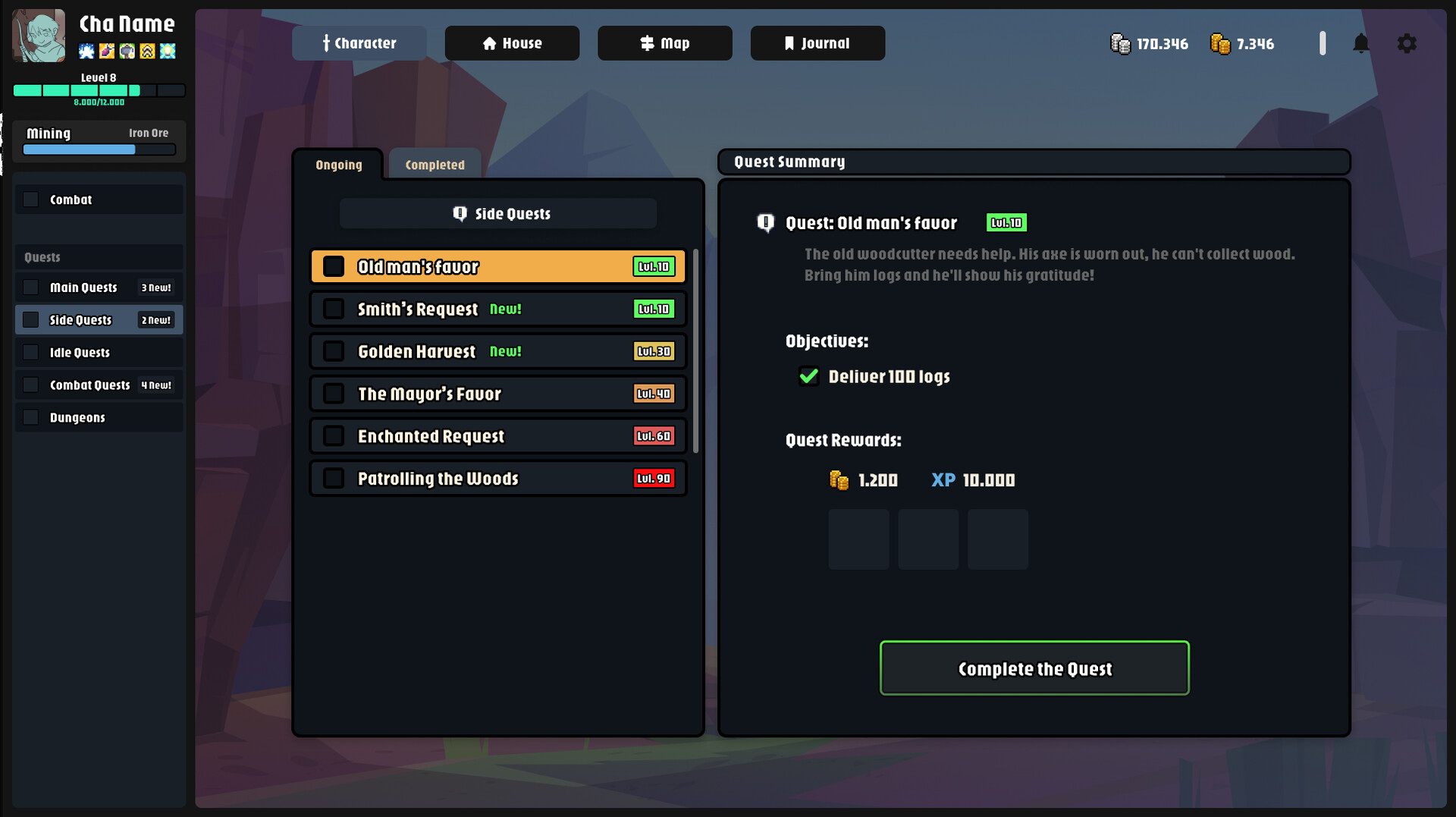 Between Adventures IDLE screenshot #1