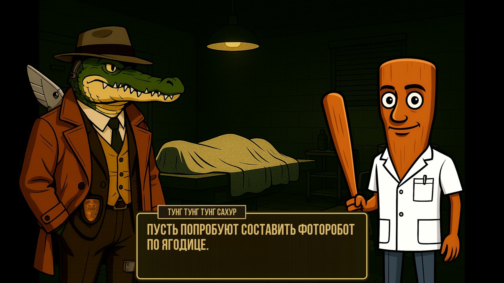 Скриншот игры Bombardiro Crocodilo: The Naked Clue - 1