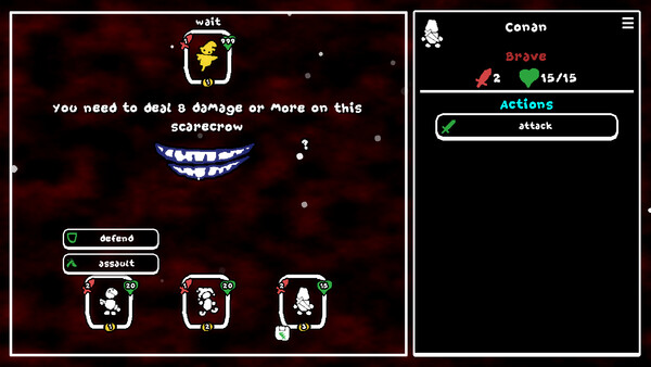 Screenshot of Depth of Mind gameplay showing in-action mechanics