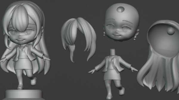 Ghost Girl Lasling-3D printable High-poly Model for steam Ghost Girl Lasling-3D printable High-poly Model for steam