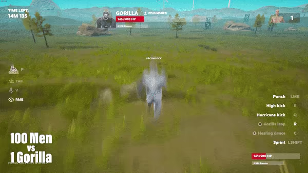 100 Men vs 1 Gorilla video 2