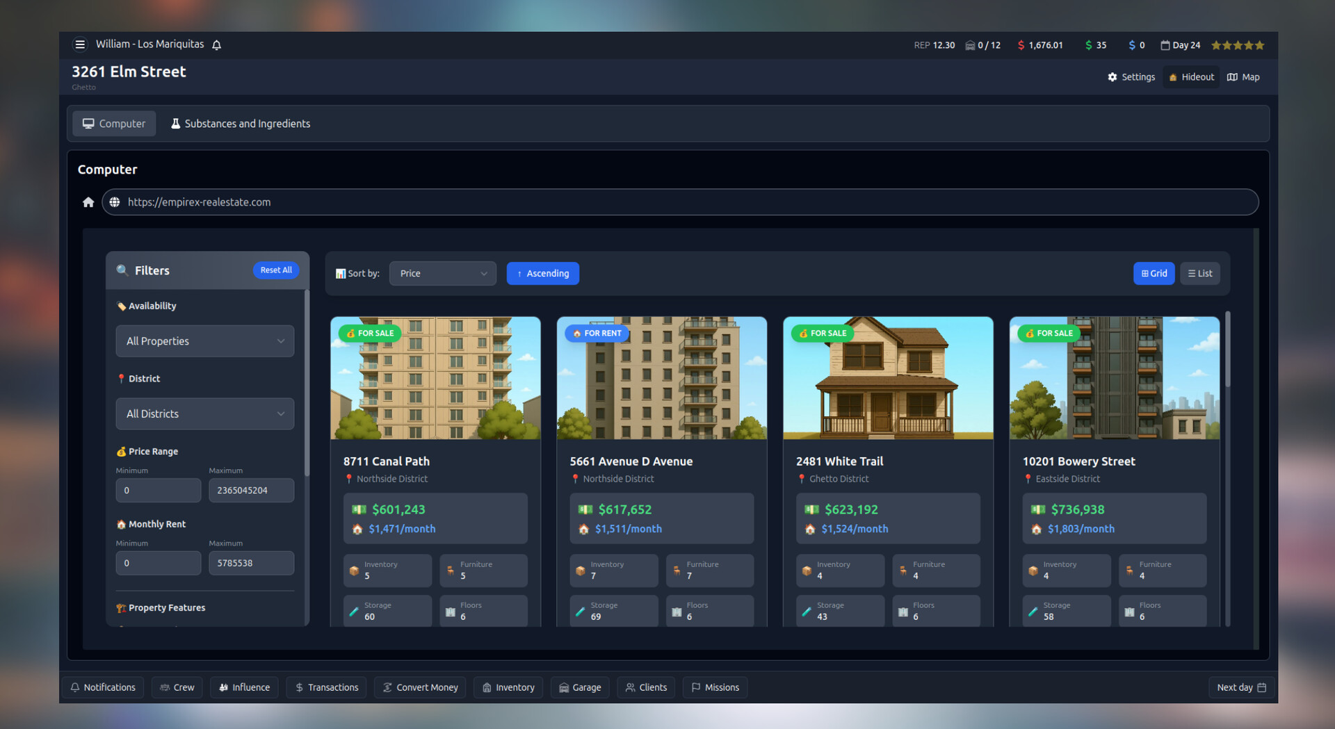 EmpireX - Business, Real Estate and Crime Simulator screenshot #10