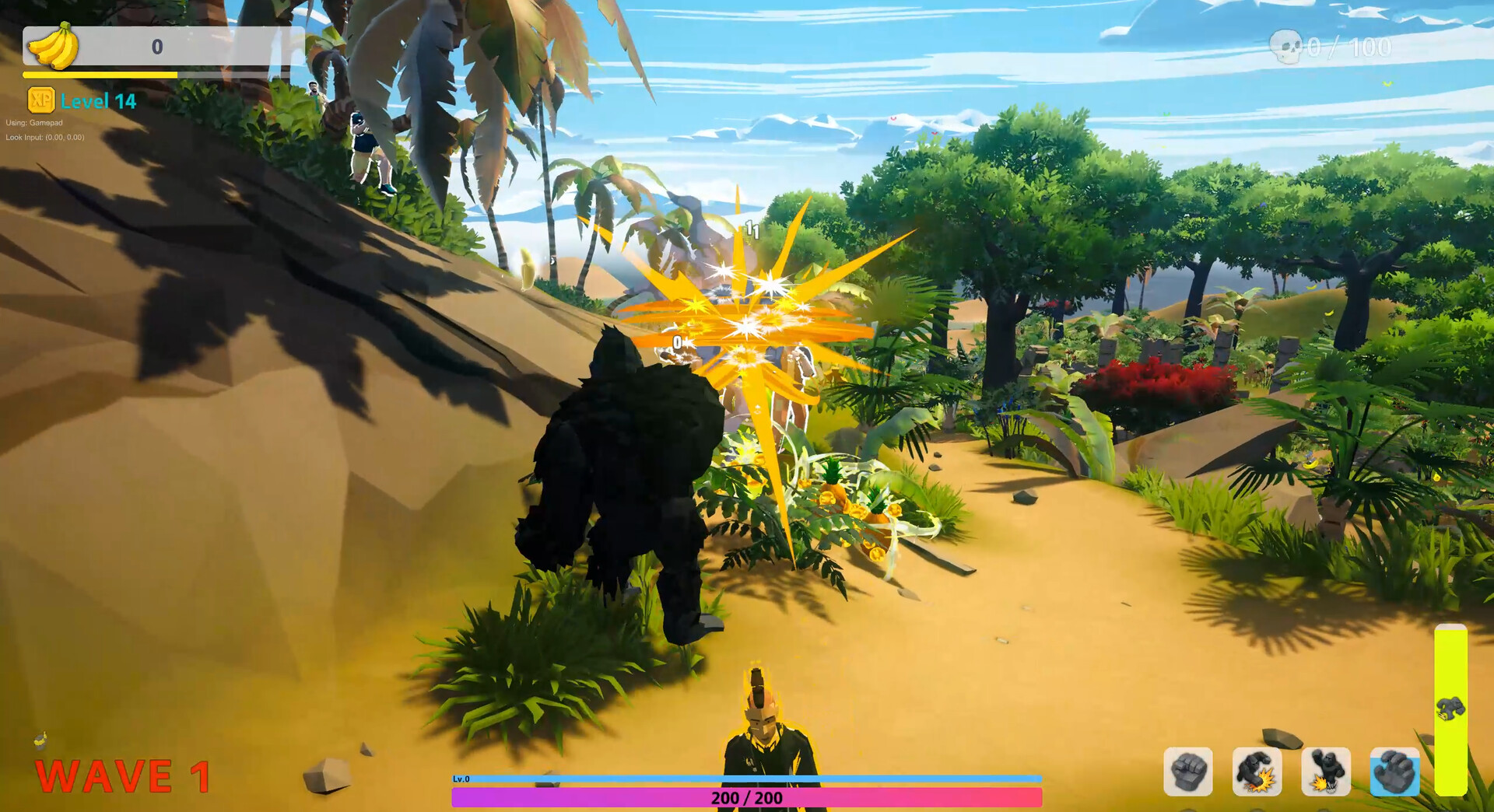 The Showdown: Gorilla vs 100 screenshot #1