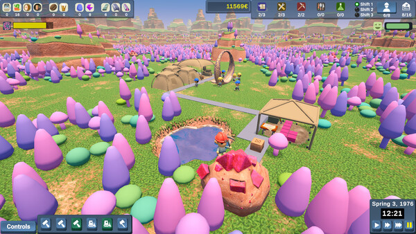 Screenshot of Terra-7 gameplay showing in-action mechanics
