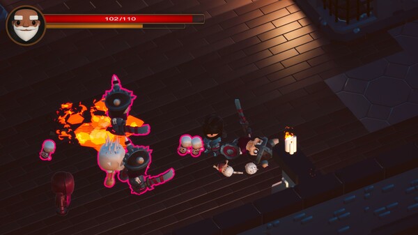 Screenshot of Skeleton Arena gameplay showing in-action mechanics