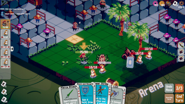 Screenshot of Square Colosseum: Cell B201 gameplay showing in-action mechanics