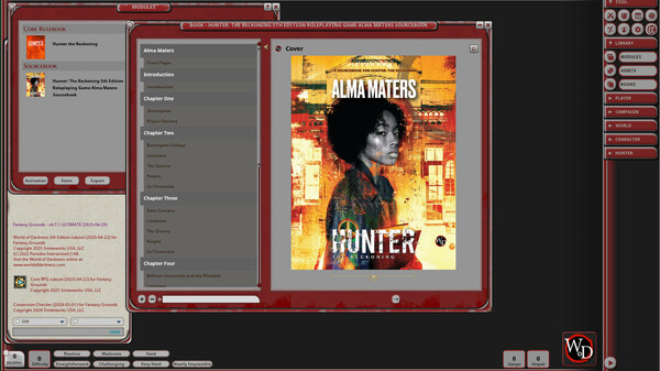 Fantasy Grounds - Hunter: The Reckoning - Alma Maters
