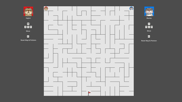 Screenshot of FRIENDSHIP ENDING MAZE gameplay showing in-action mechanics
