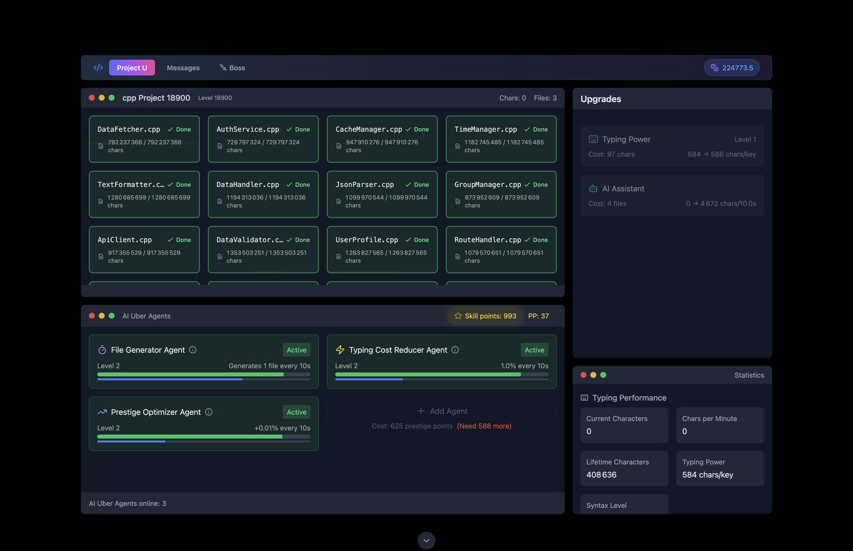 Yet Another Incremental Game (but this time about coding) screenshot #5
