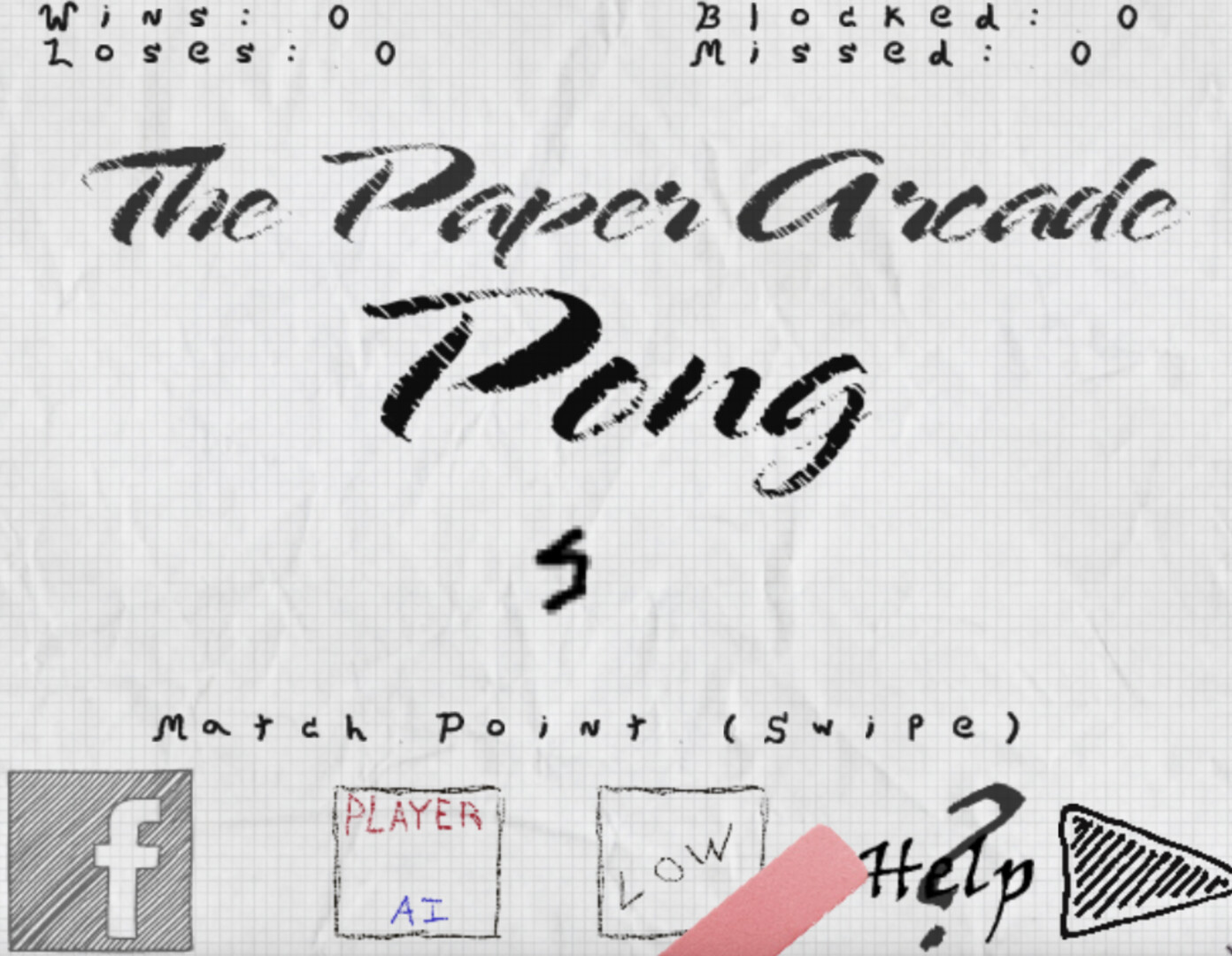 The Paper Arcade: Pong Featured Screenshot #1