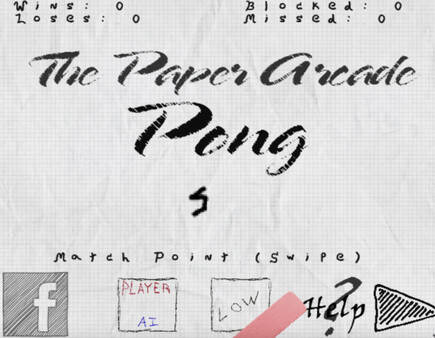 The Paper Arcade: Pong
