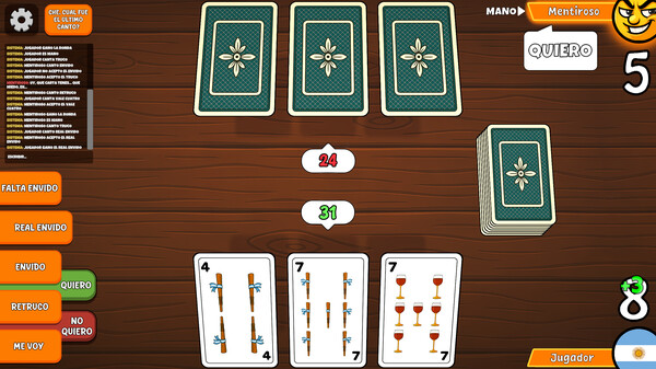 Truco Argentino game for Linux 1