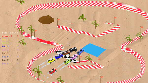 Screenshot of Off Road Stars gameplay showing in-action mechanics