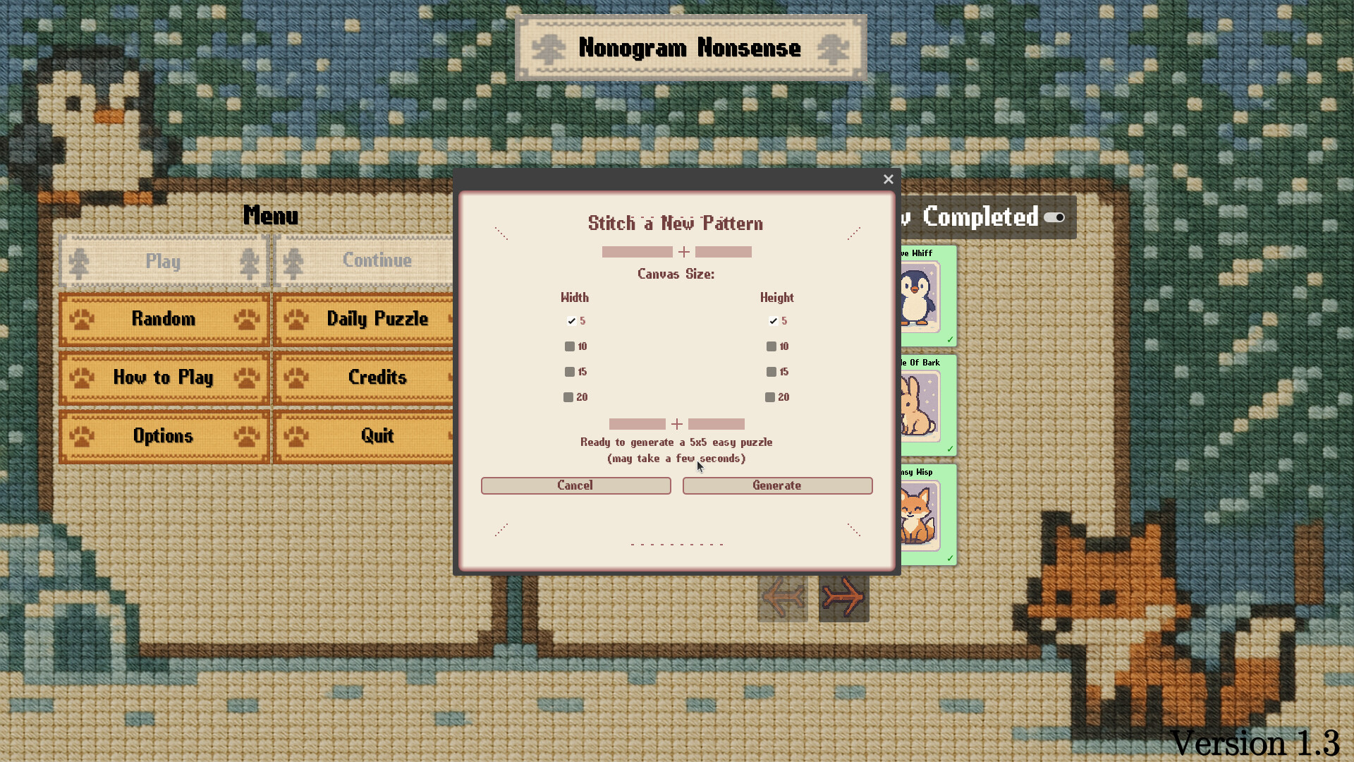 #7. Nonogram Nonsense (Steam) Podle: Computer Wizard Games