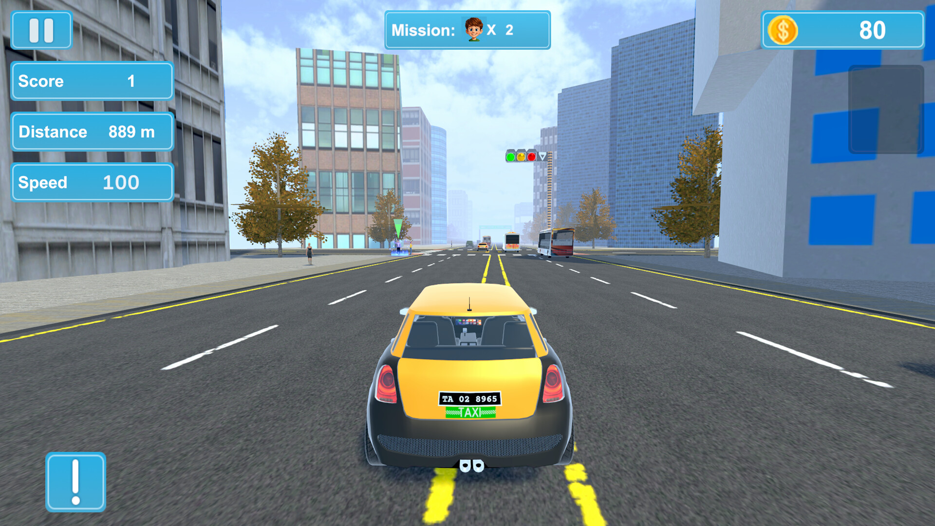 #7. City Taxi Mission (Steam) De: Instant Games Studio