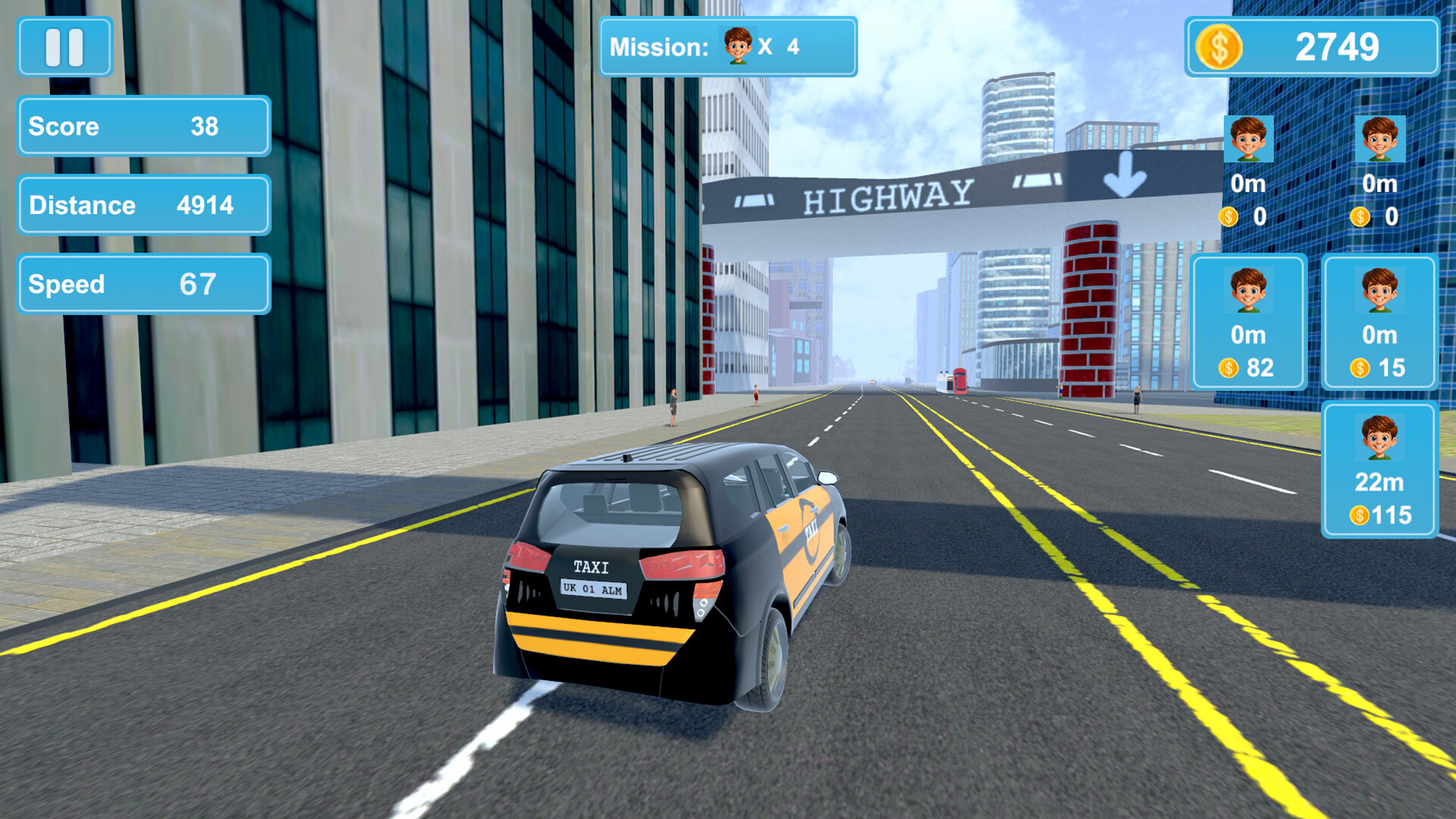 #5. City Taxi Mission (Steam) De: Instant Games Studio