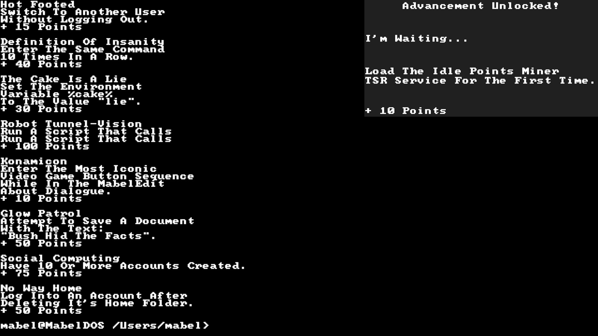 MabelDOS screenshot 2