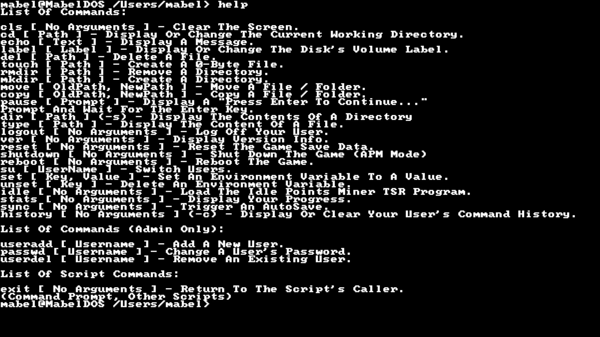 MabelDOS screenshot #3