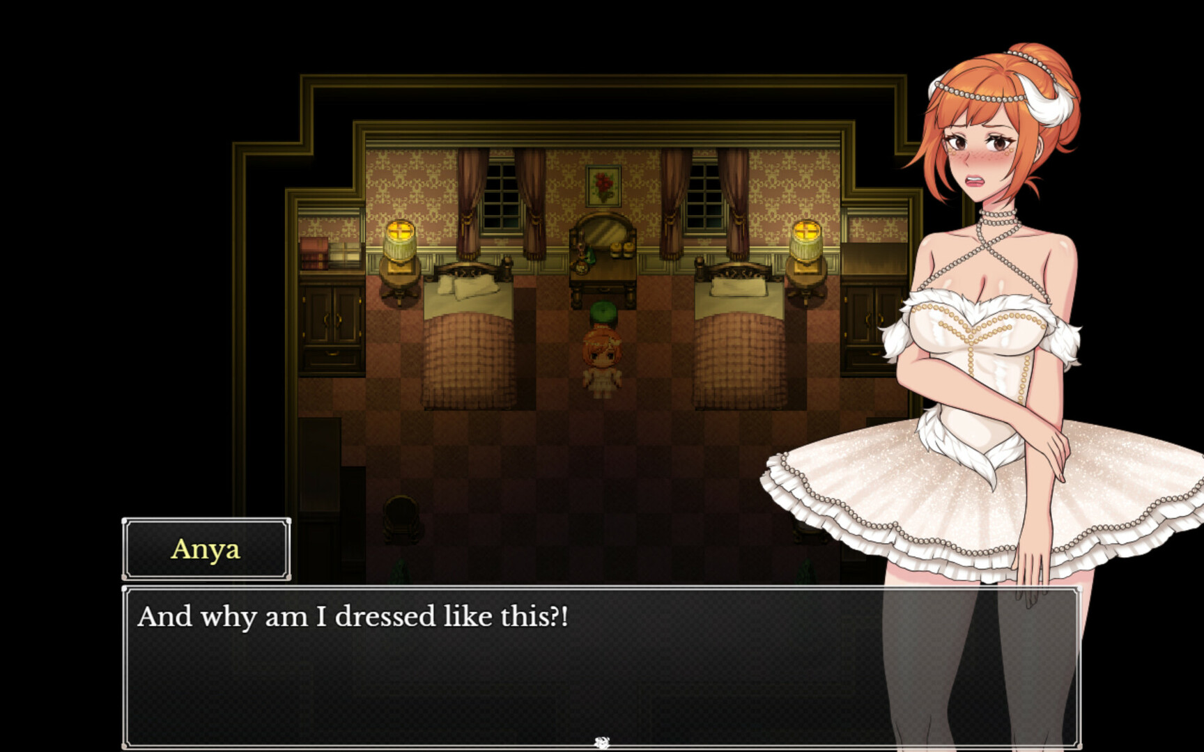 Valse Des Fleurs: Horror RPG Maker Game Demo scene