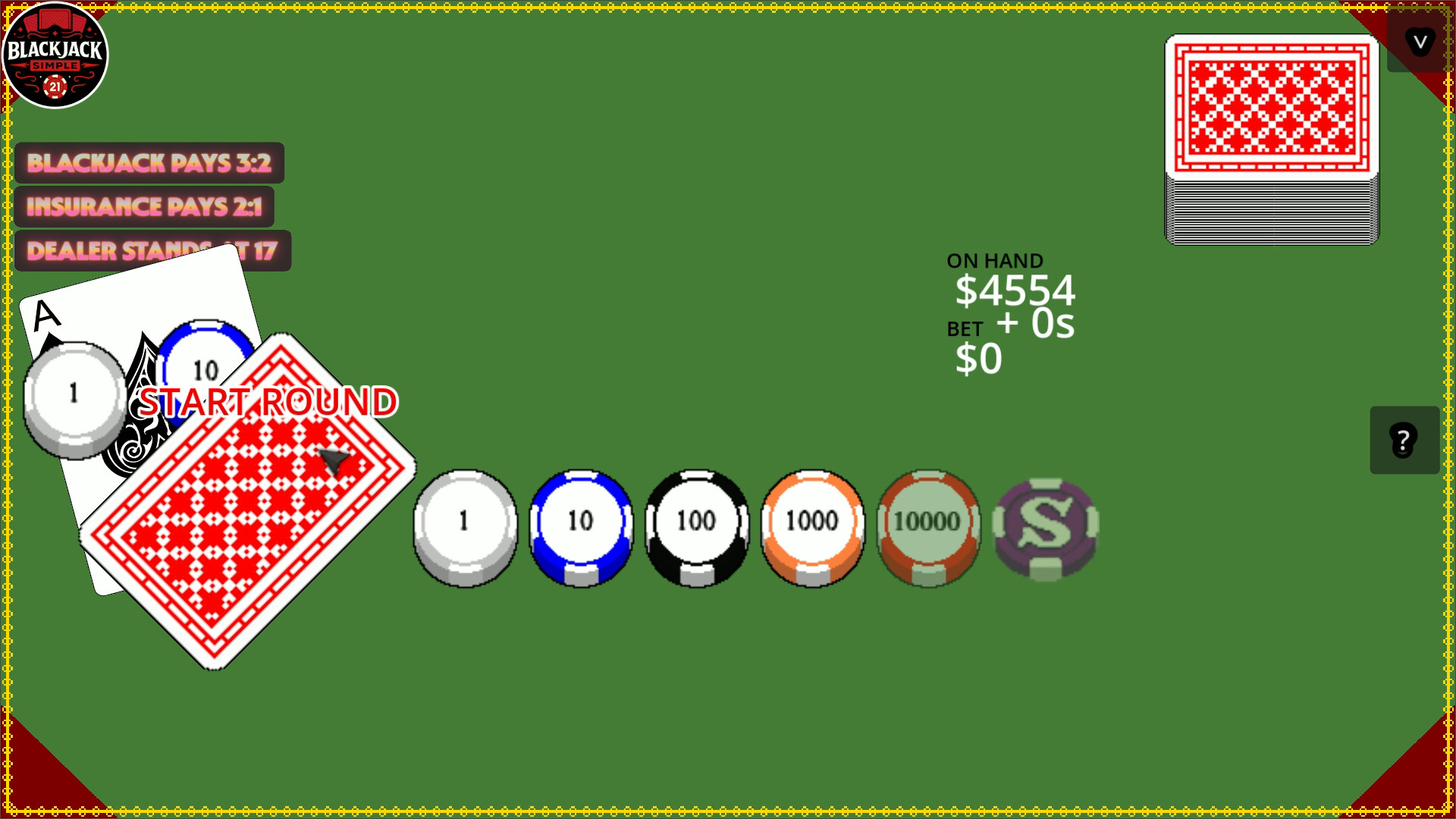 Blackjack Simple screenshot #3