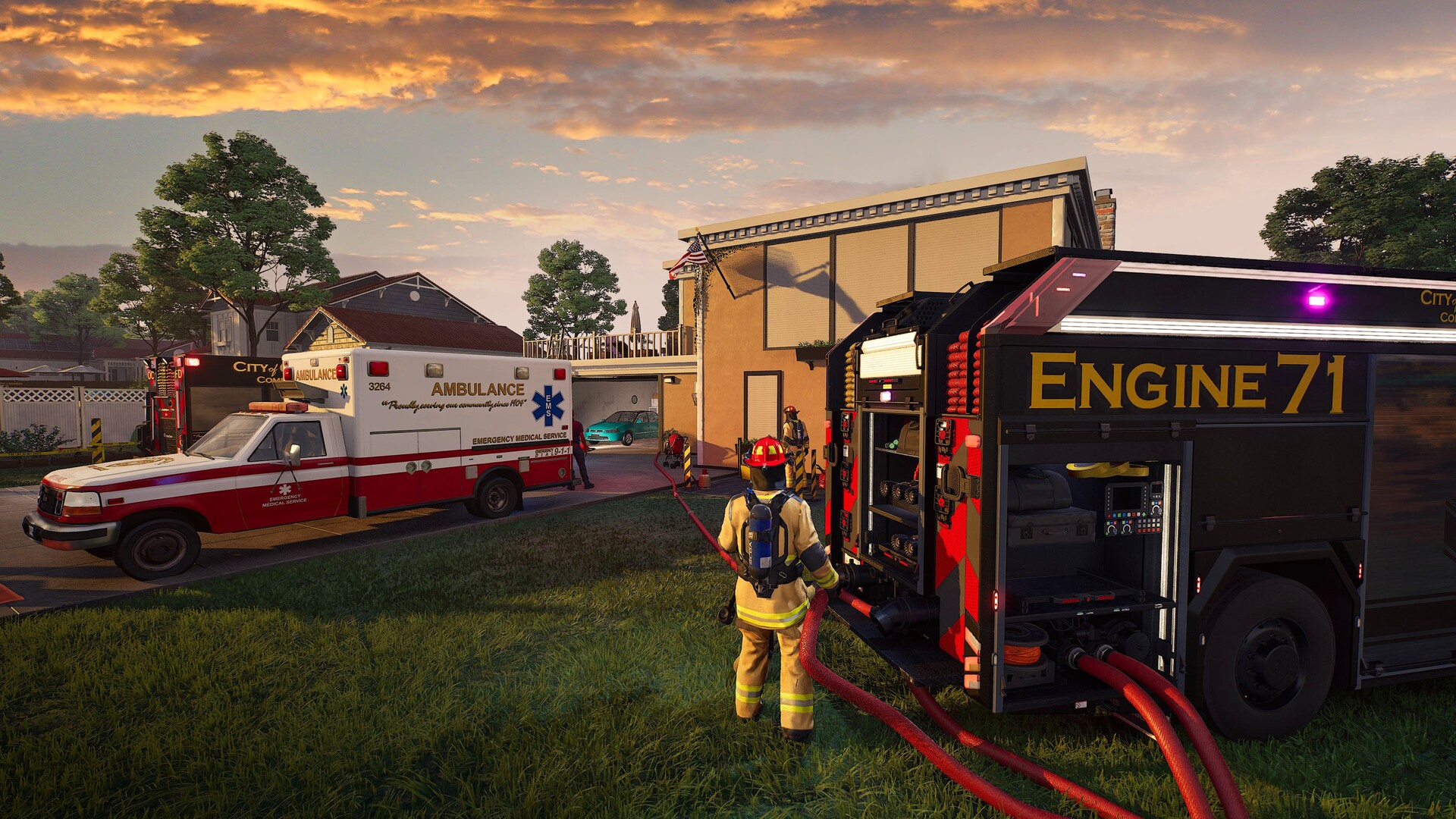 Firefighting Simulator: Ignite - Blackout Truck Edition Skins DLC Screenshot Thumbnail 9