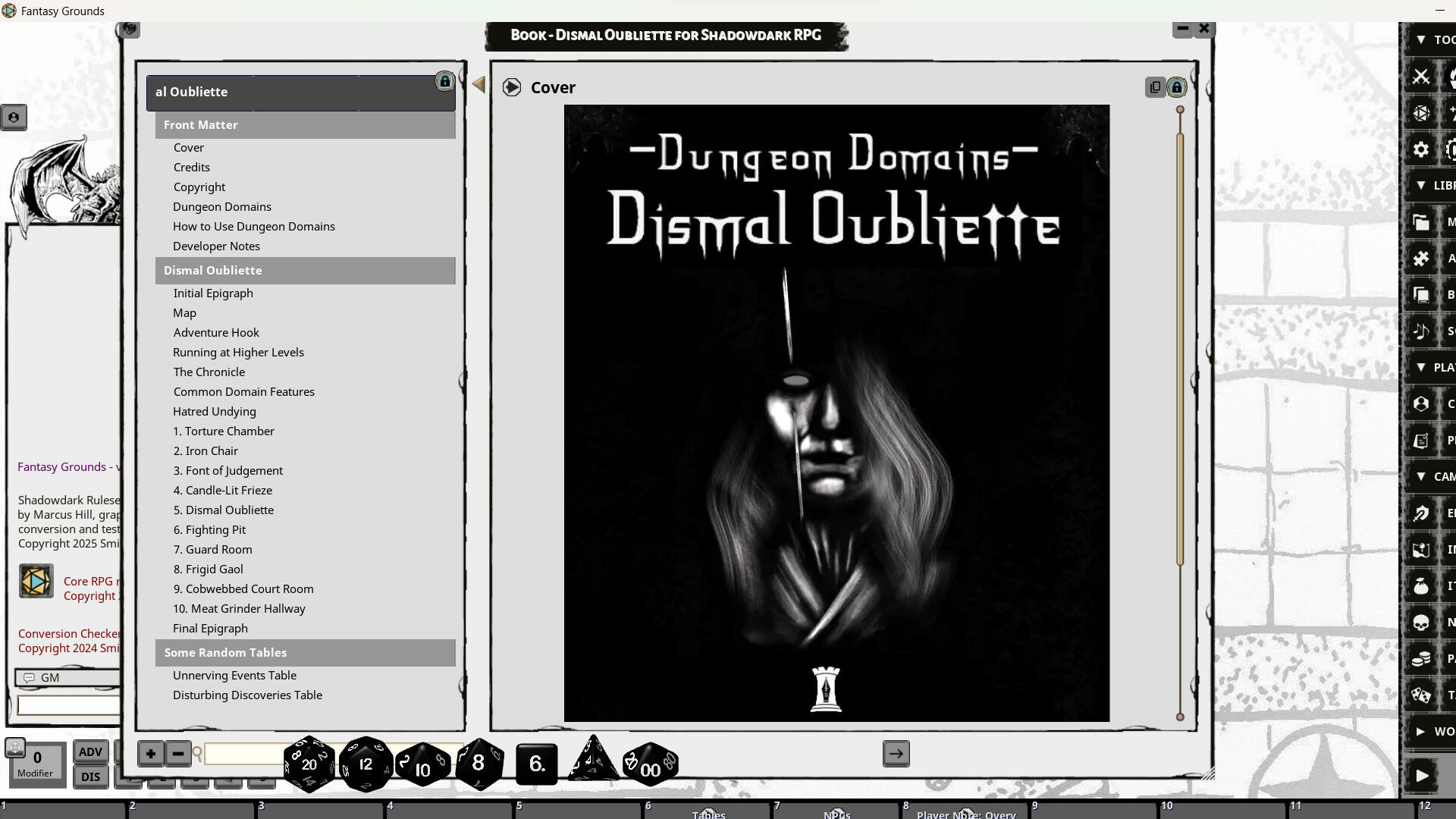 Fantasy Grounds - Dismal Oubliette for Shadowdark RPGのスクリーンショット 1