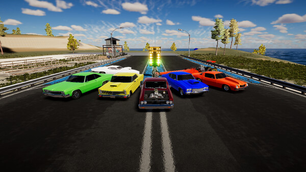 Screenshot of Midwest Drag Racing gameplay showing in-action mechanics