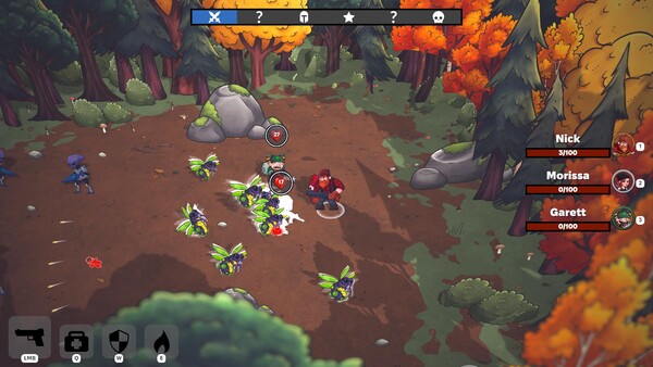 Screenshot of BrewCrew gameplay showing in-action mechanics