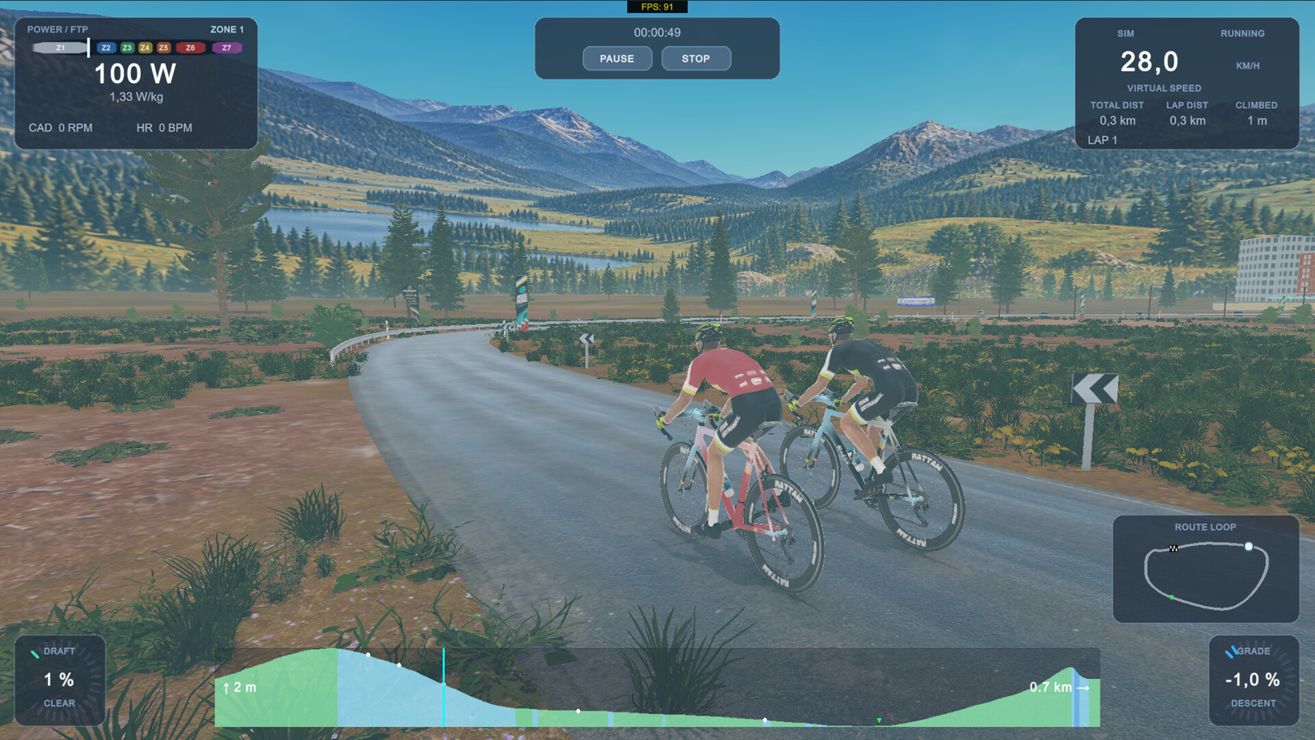 CyclingArcadeRaceSimulator screenshot #2