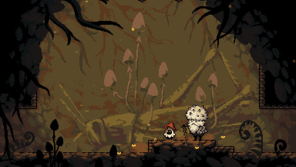 Screenshot of Heart of Mycelium gameplay showing in-action mechanics