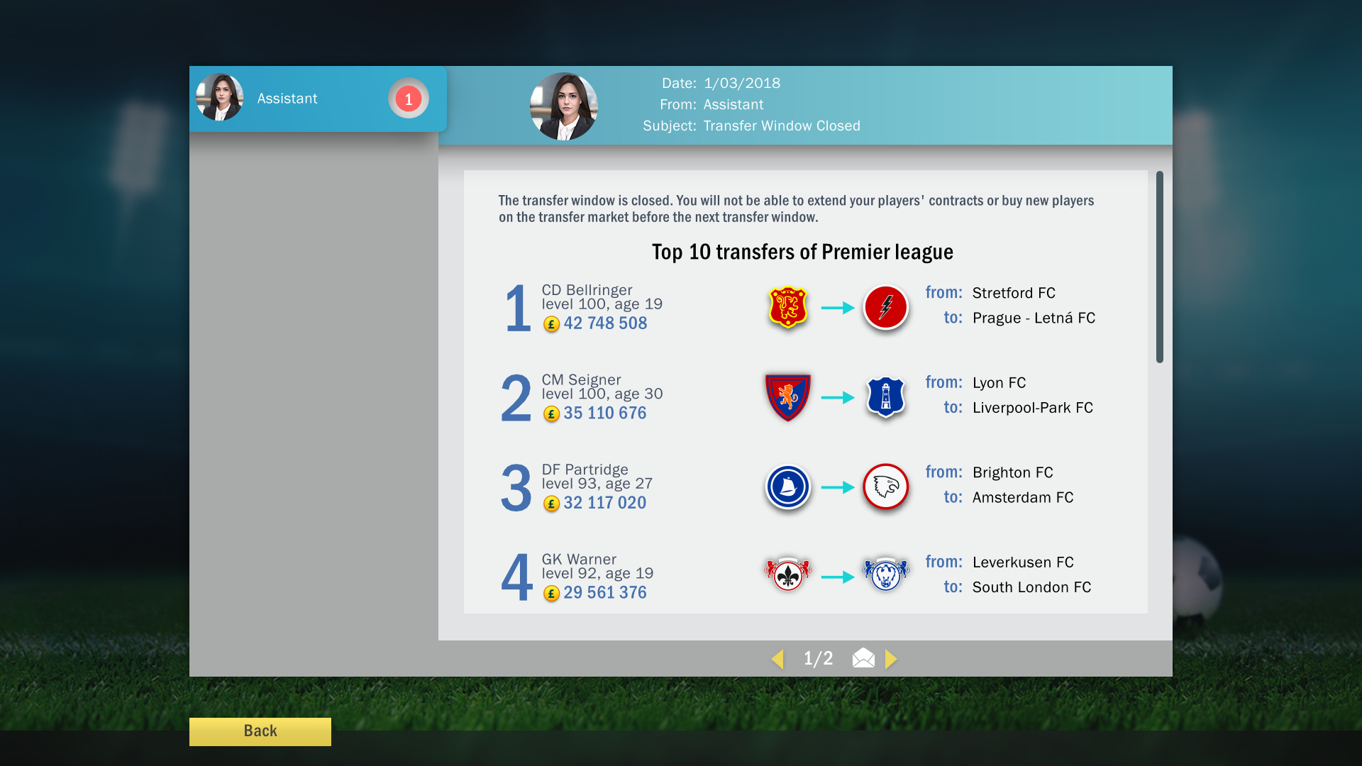 Football, Tactics & Glory – Screenshot 16