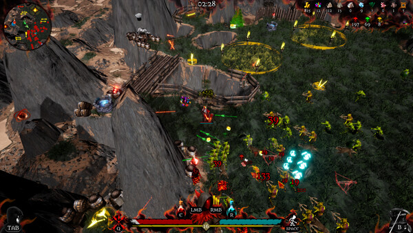 Screenshot of Balladrion gameplay showing in-action mechanics