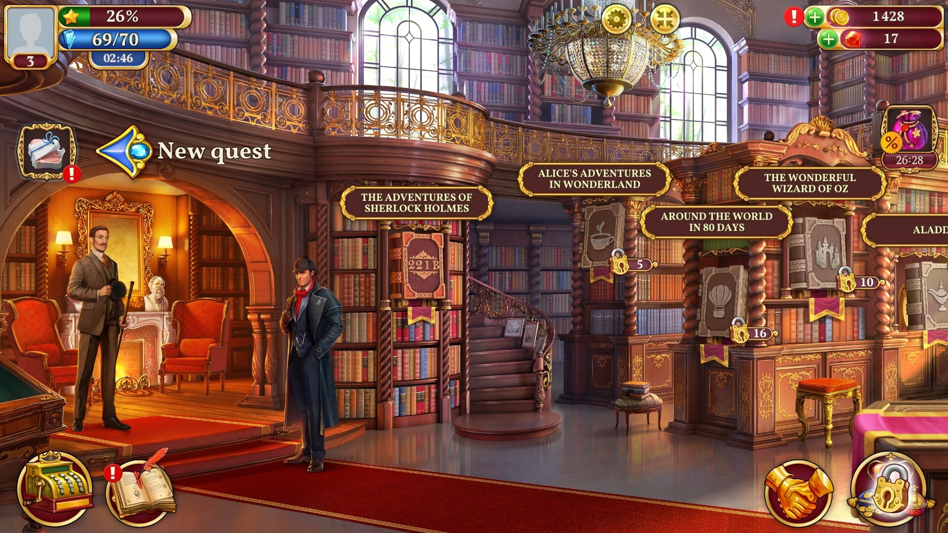 #1. Sherlock: Hidden Object & Match-3 Mystery (Steam) 由: G5 Entertainment AB
