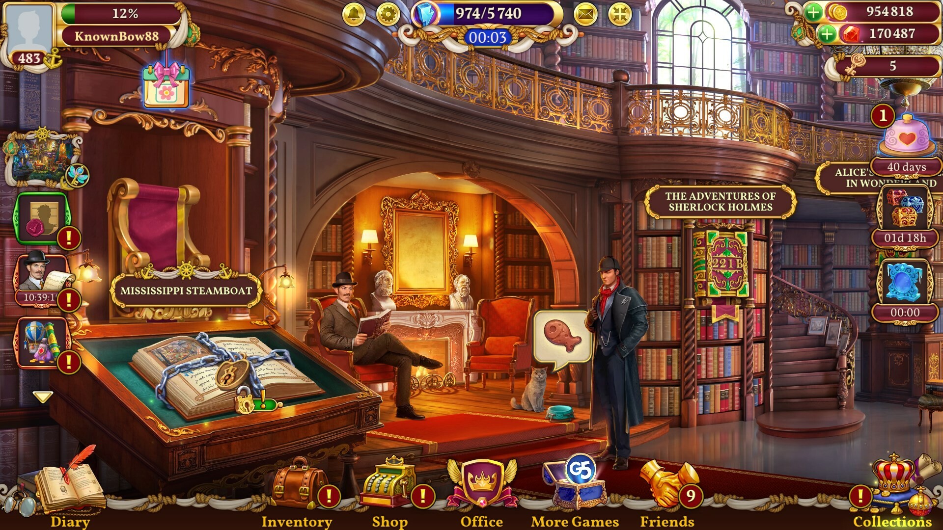 Screenshot of Sherlock: Hidden Object & Match-3 Mystery