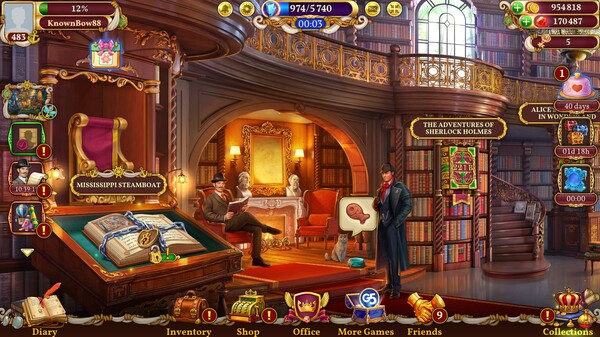 Sherlock: Hidden Object & Match-3 Mystery screenshot 1