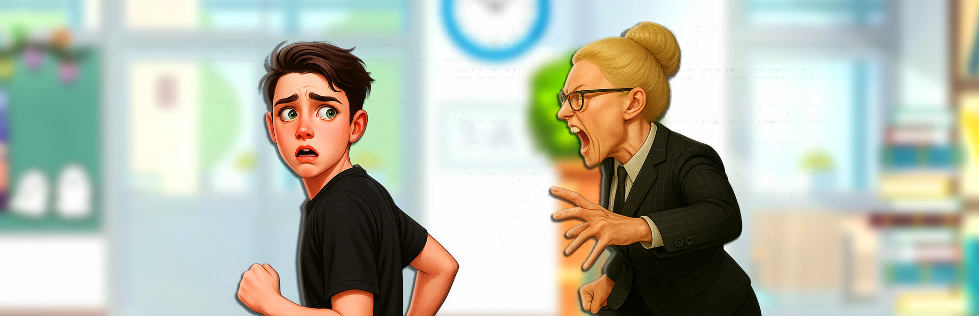Boy Escape from School