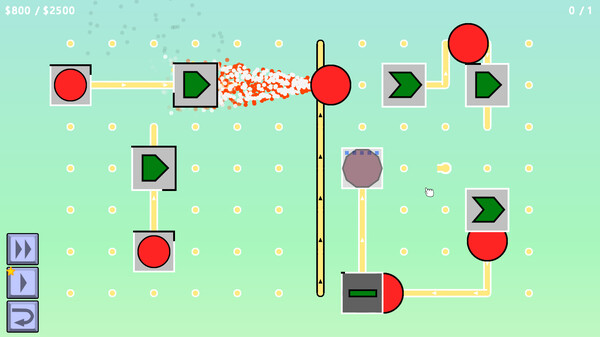 Screenshot of Rocket Automashapes gameplay showing in-action mechanics