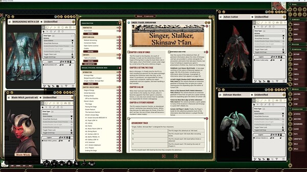 Fantasy Grounds - Pathfinder 2 RPG - Curtain Call Adventure Path - Singer, Stalker, Skinsaw Man (2 of 3)