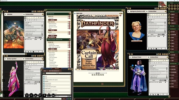 Fantasy Grounds - Pathfinder 2 RPG - Curtain Call Adventure Path - Singer, Stalker, Skinsaw Man (2 of 3)