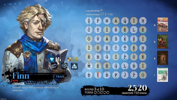 Screenshot of Lexis gameplay showing in-action mechanics