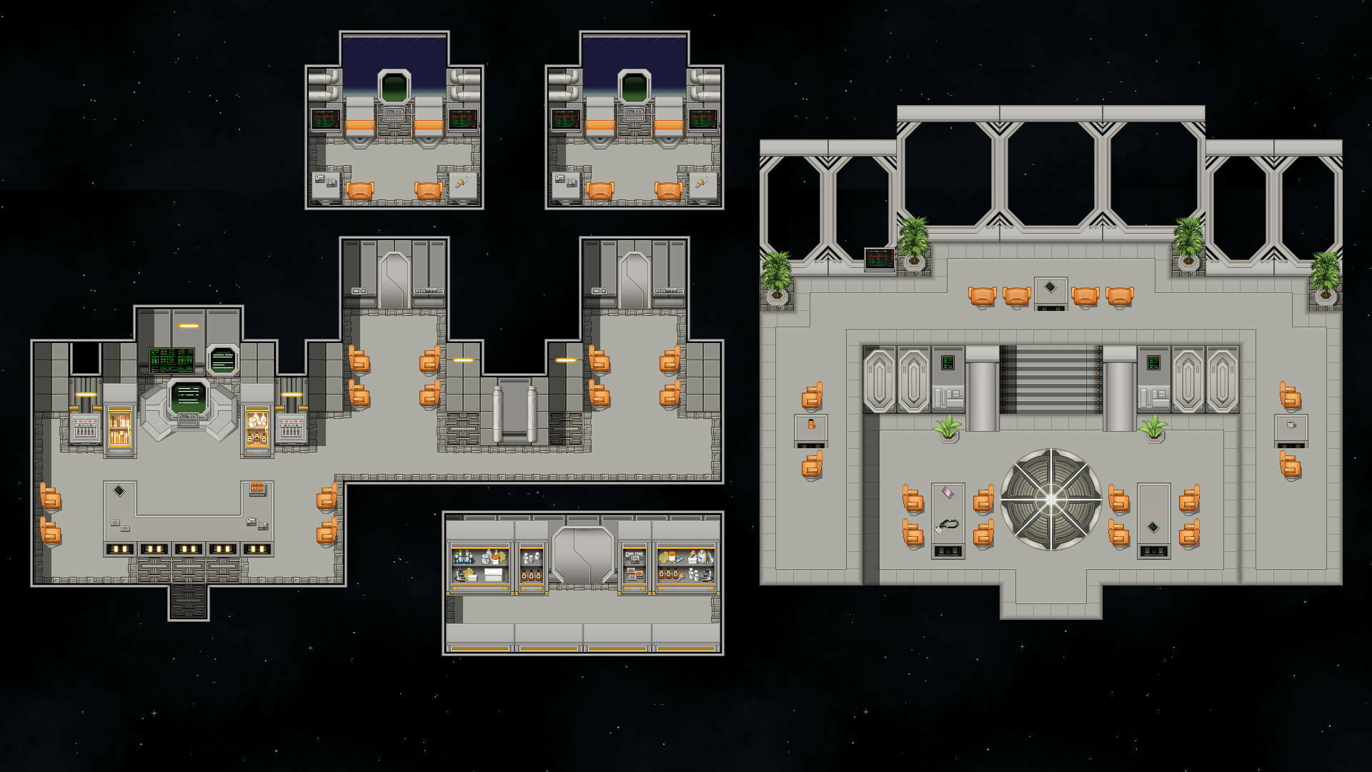 RPG Maker MZ - KR Retro Starship Tileset Featured Screenshot #1