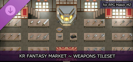 RPG Maker MZ - KR Fantasy Market - Weapons Tileset Header Image