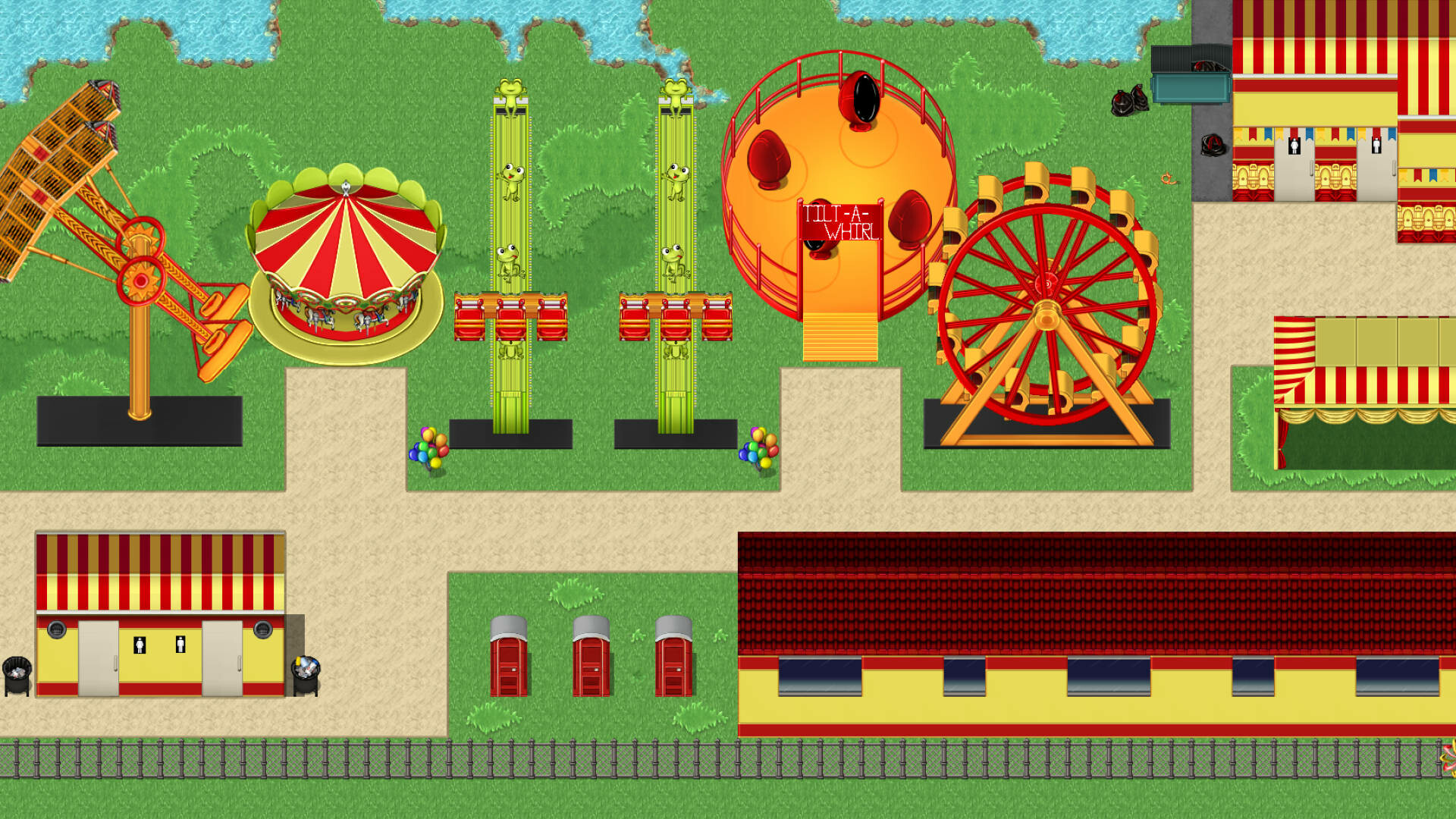 RPG Maker MZ - KR Amusement Park Tileset Featured Screenshot #1