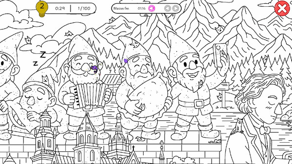 100 Cats Lost In Poland Find & Color game for Linux 1