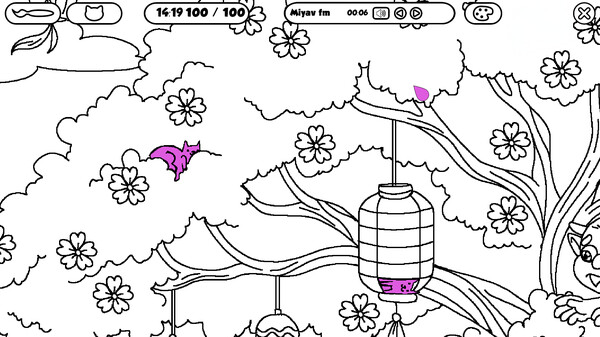 Screenshot of 100 Cats Lost In Japan Find & Color