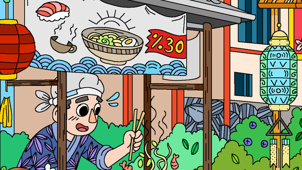 Screenshot of 100 Cats Lost In Japan Find & Color