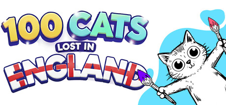 100 Cats Lost In England Find & Color game cover