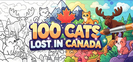 100 Cats Lost In Canada Find & Color cover art